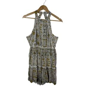 Abel The Label Paisley Backless Halter Mini Dress Medium Festival Boho Resort‎